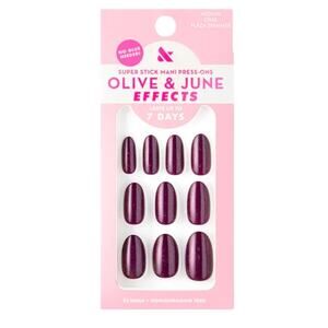 Olive and June Press-on Nails-Plaza Shimmer -Oval-Medium-No Glue Needed-New!